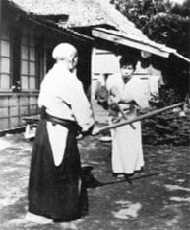 合気道開祖と斎藤先生の組杖